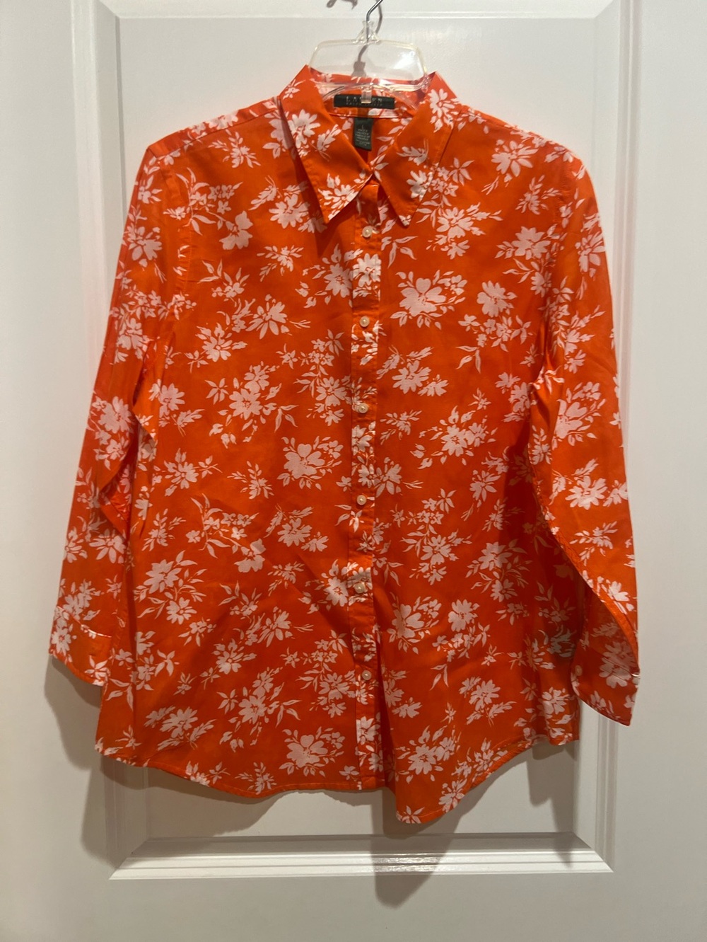 Ralph Lauren Orange Floral Button-Down Shirt